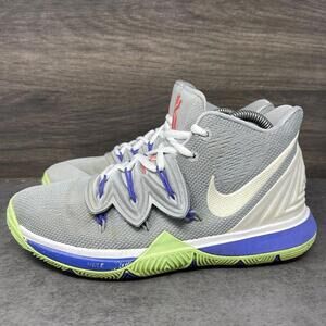 Nike Kyrie 5 Sneakers Kids Size 6Y GS Grey Green AQ2456-099